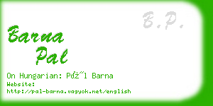 barna pal business card